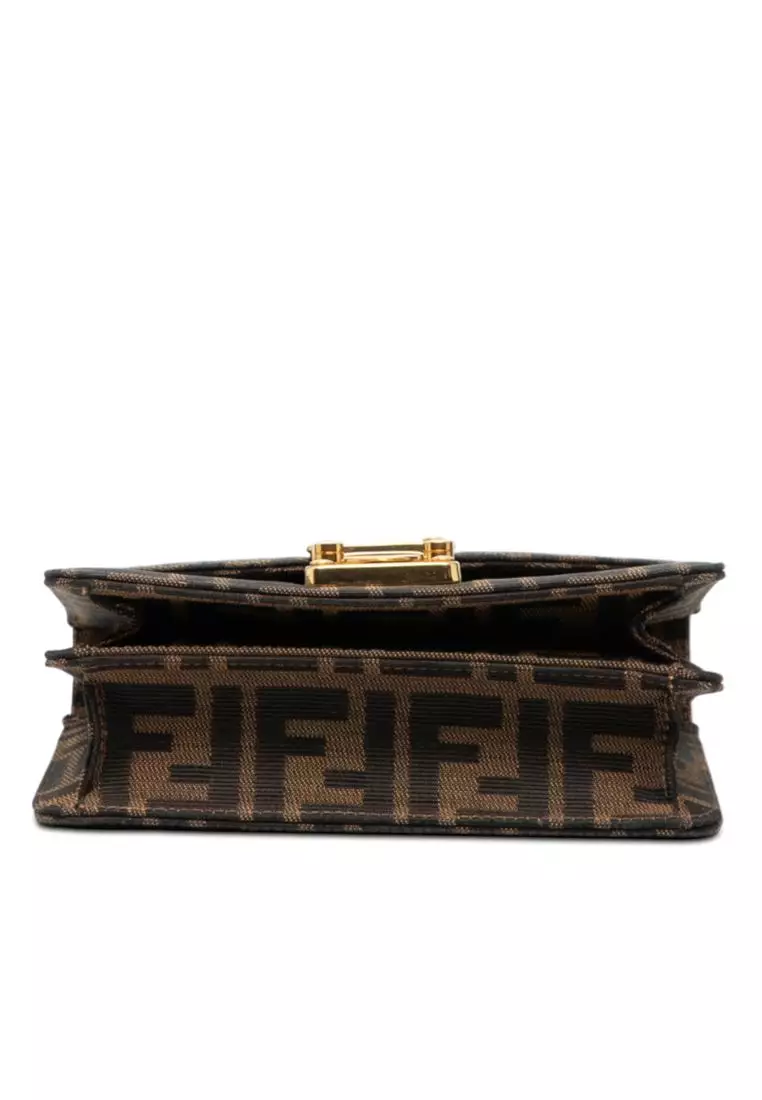 Pre-Loved Fendi Zucca Canvas Flap Crossbody