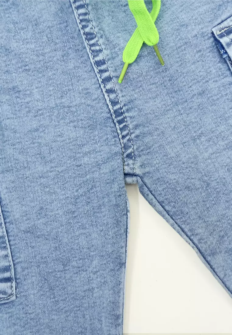 Wakakids Celana Jeans Pendek Bayi Anak Laki Laki Denim Short Motif Random 051 Venrc