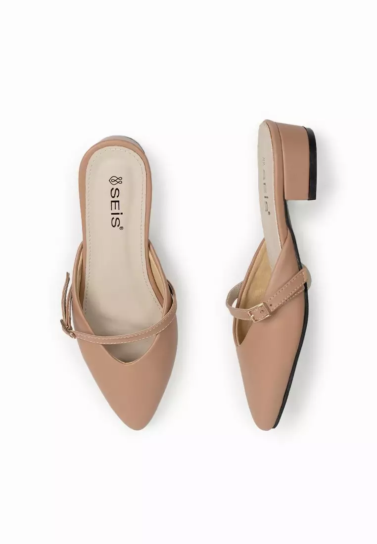 SEIS Viva Sandal Mules Wanita Heels 3 cm - MOCCA