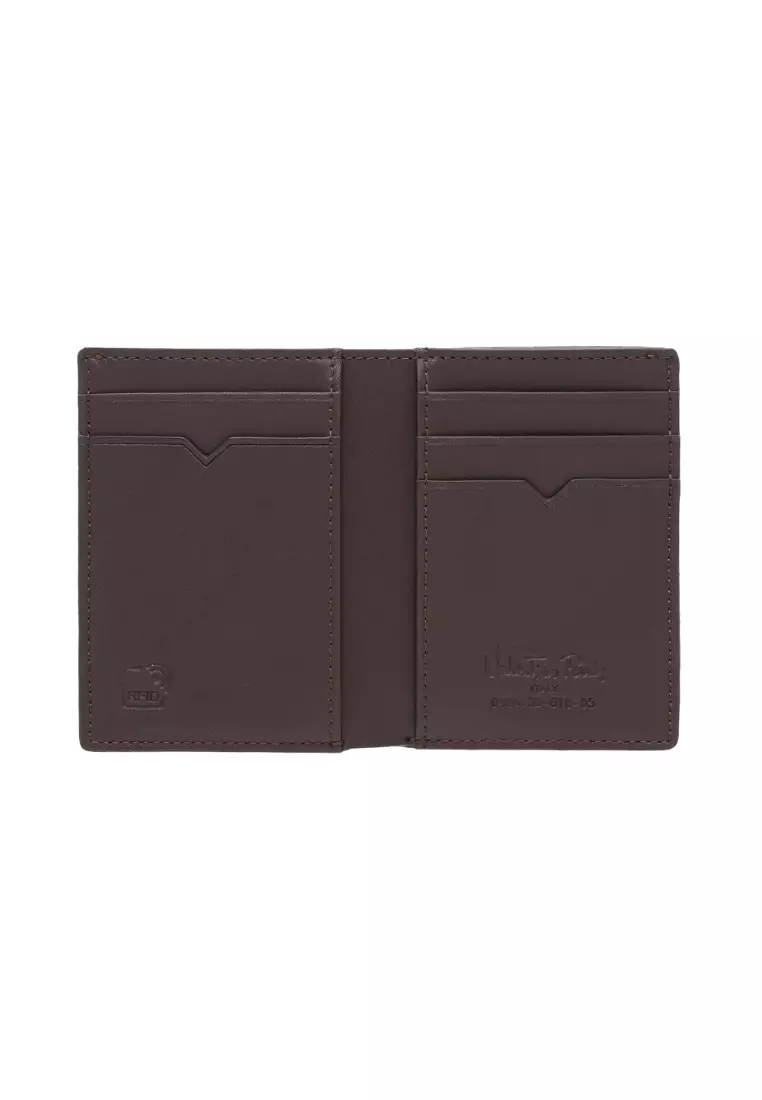 Valentino Rudy Italy Men's Fabric + Leather Card Holder 0468000-610