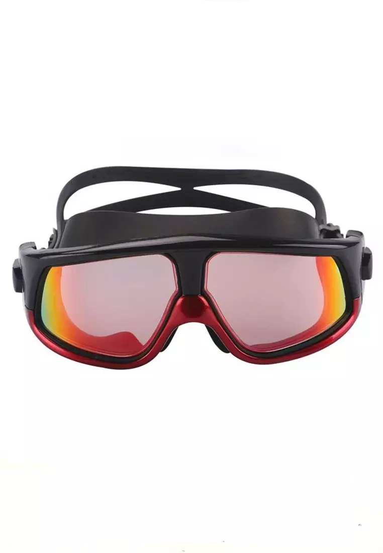 Javen Kacamata Renang Diving Snorkling Unisex Anti Fog UV Protection Material Silicone ORIGINAL - Black Red