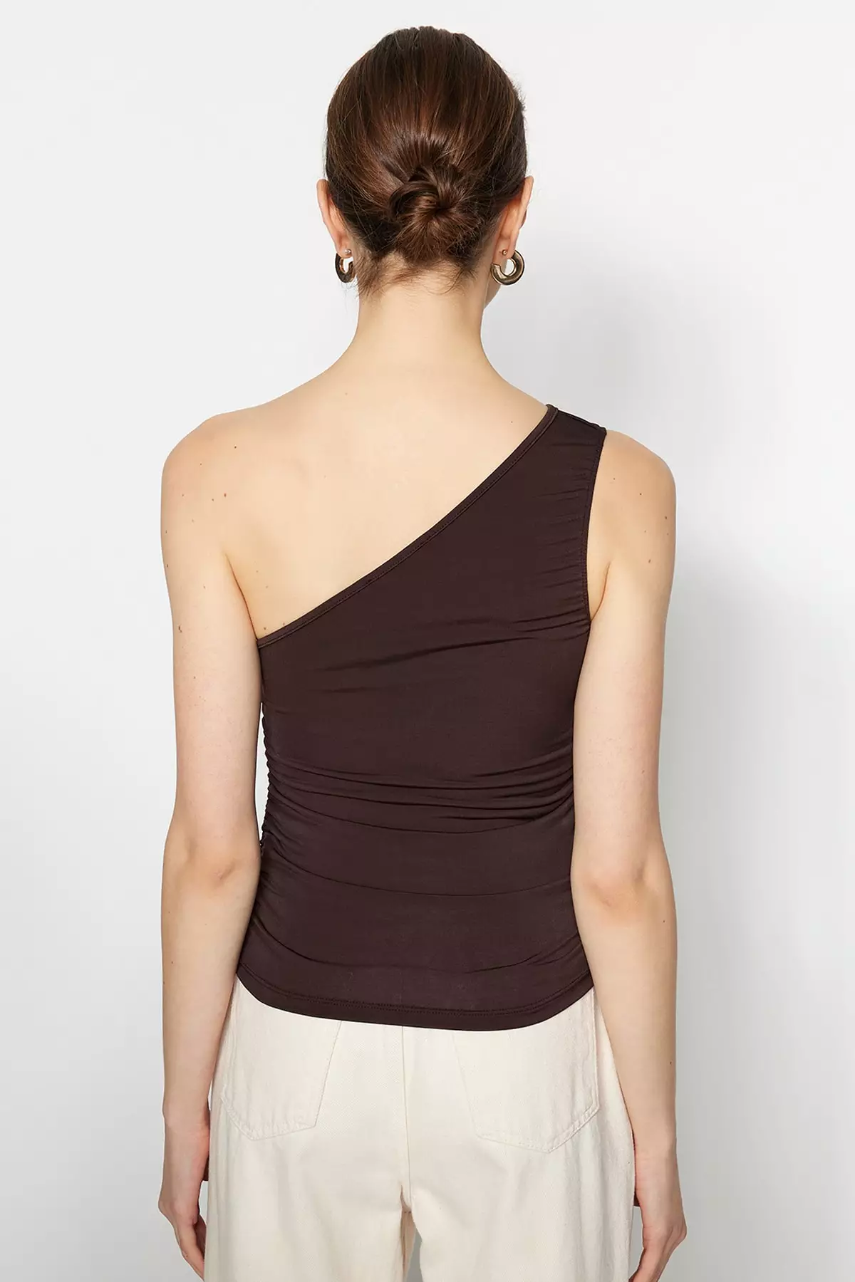 Ruched One Shoulder Top