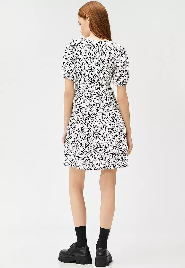 Puff Sleeves Mini Dress