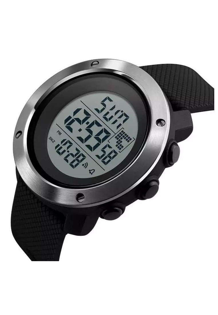 Jam Tangan Kasual Digital Pria LED Waterproof Strap Tali Material Silicone YY45 ORIGINAL