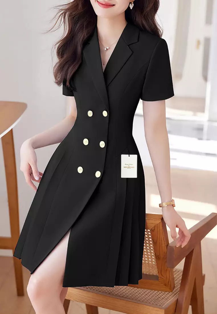 Short sleeve suit dress 2025