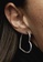 PANDORA silver Pandora Asymmetrical Heart Hoop Earrings A8848ACC0A9140GS_2