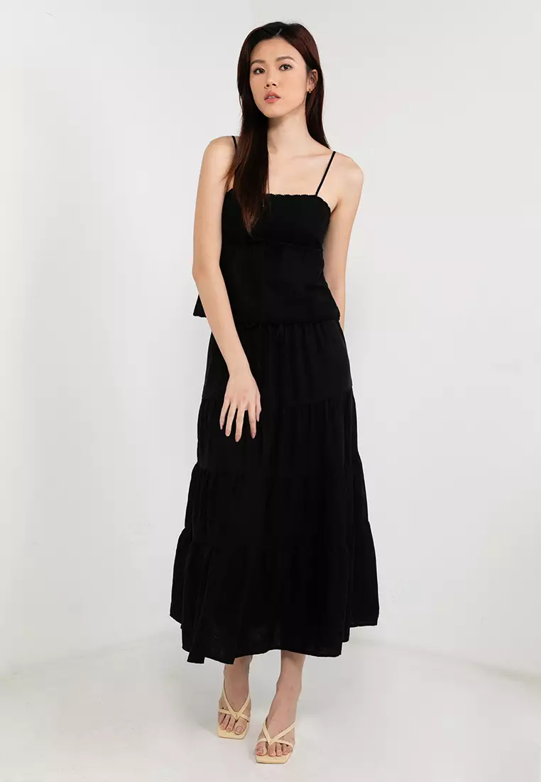 Straight neck outlet cami dress