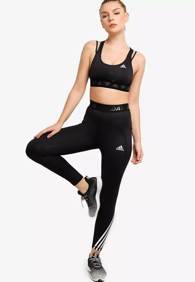 Buy ADIDAS techfit 3-stripes long gym tights Online