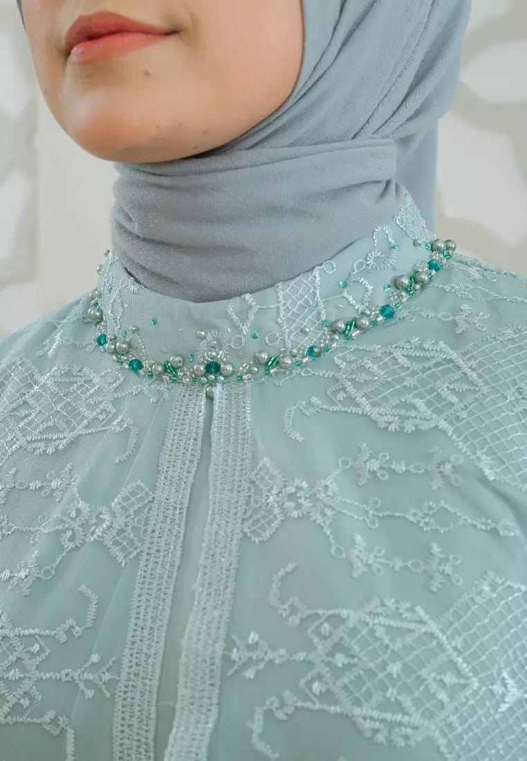 Long Dress Green Mosleem Brokat By Brilliant Girl