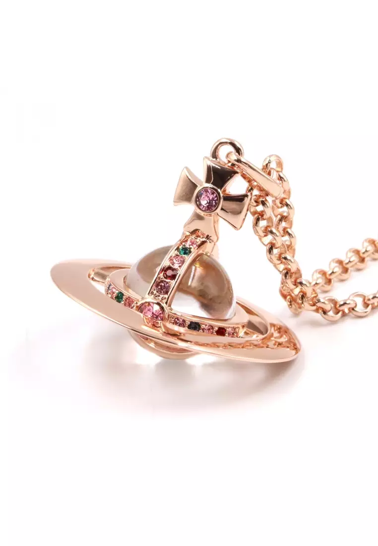 Pre-Loved Vivienne Westwood necklace brass Pink gold