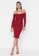 Trendyol red Off Shoulder Knitted Dress DE483AABE18D00GS_4