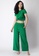 FabAlley green Jersey Knotted Crop Top Pyjama Set 9E2E4AAFE76D18GS_4