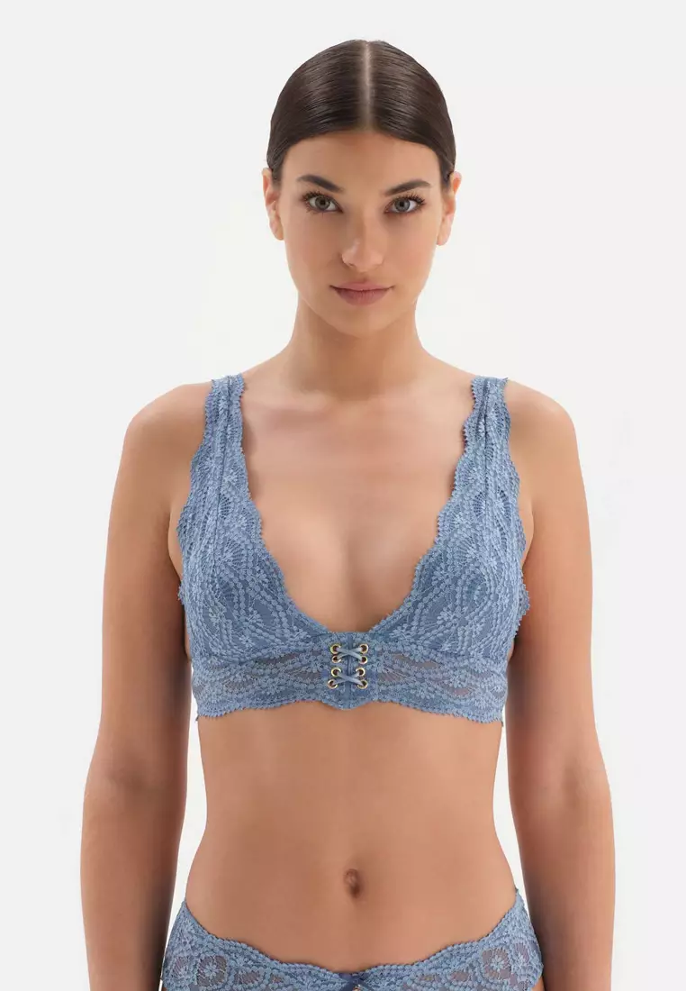 DAGİ Blue Bralettes, Cupless, Non-wired, Underwear for Women 2024