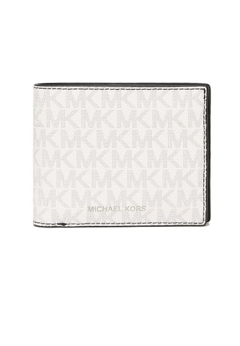 MICHAEL KORS white Michael Kors Cooper Billfold Wallet With Passcase Bright White 36U9LCRF6B 88FB2ACB60F4B5GS_1