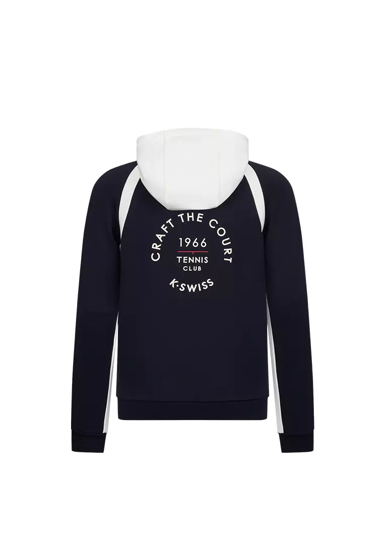 男裝 TENNIS CLUB LOGO 拼色連帽外套