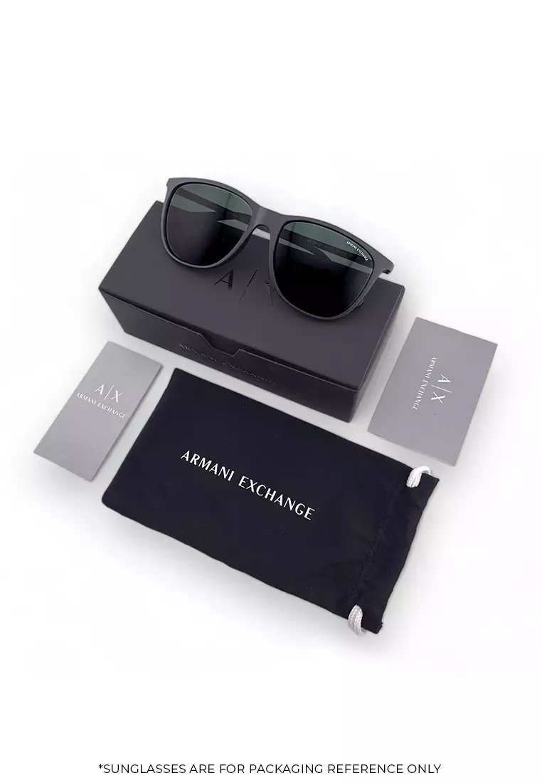 Women's Cat Eye Frame Green Injected Sunglasses - AX4158S