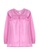 iROO pink Bertha Collar Ruffle Blouse 09226AA94B8205GS_4