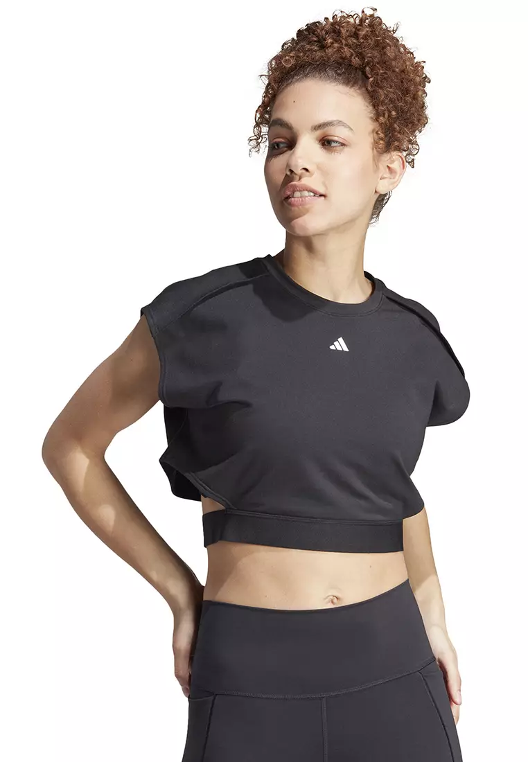 Adidas logo 2025 crop top