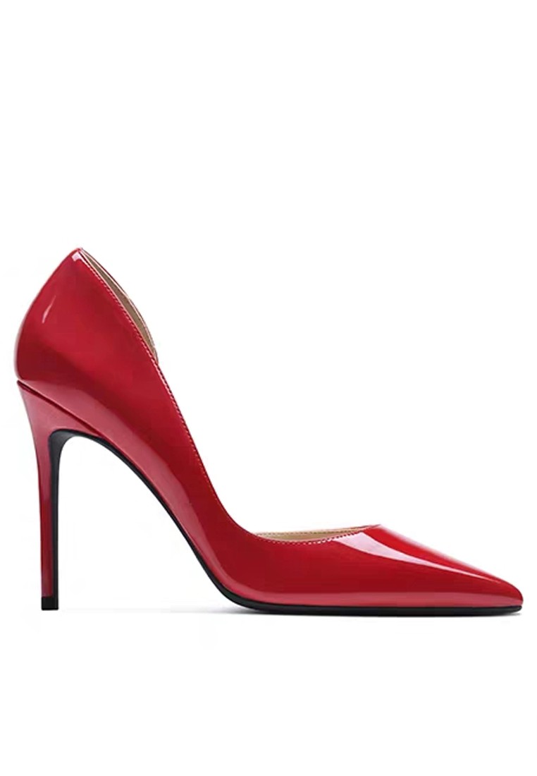 8CM Faux Patent Leather High Heel Shoes D02-q