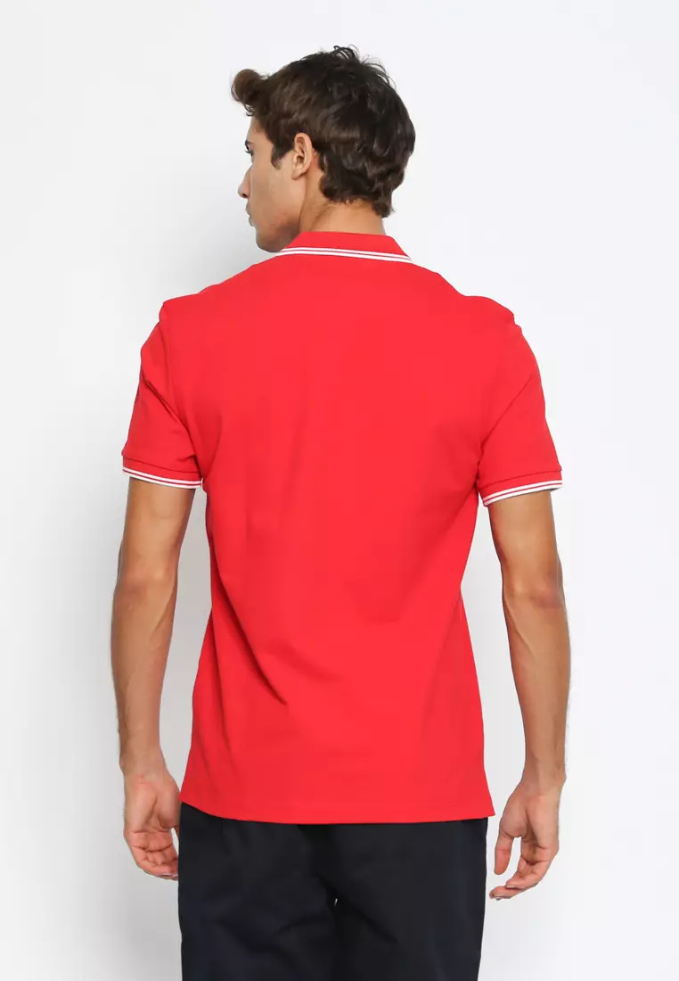 RED CASUAL POLO SHIRT REGULAR FIT