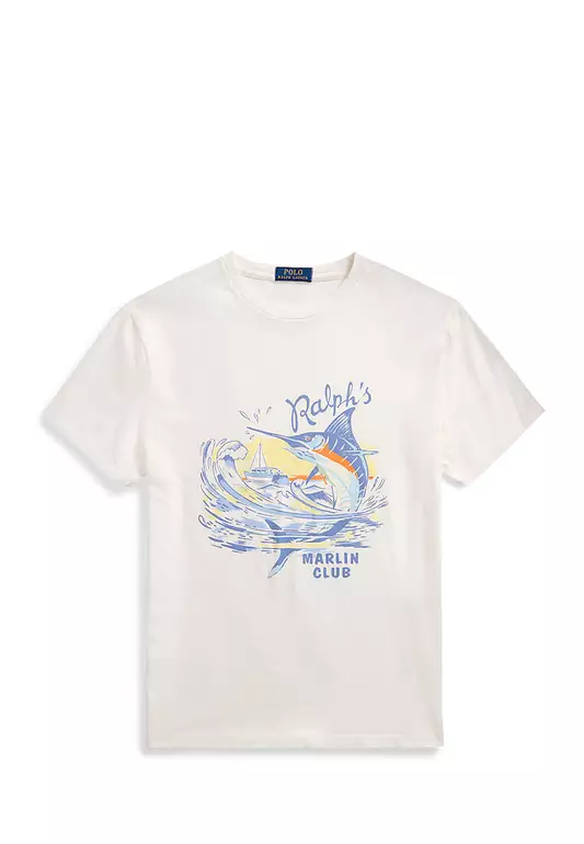 Classic Fit Slub Jersey Graphic T-Shirt