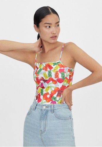 Jual Pomelo Haribo Gummy Bear Print Bodysuit White Original Zalora Indonesia I did this for my color photography class. haribo gummy bear print bodysuit white