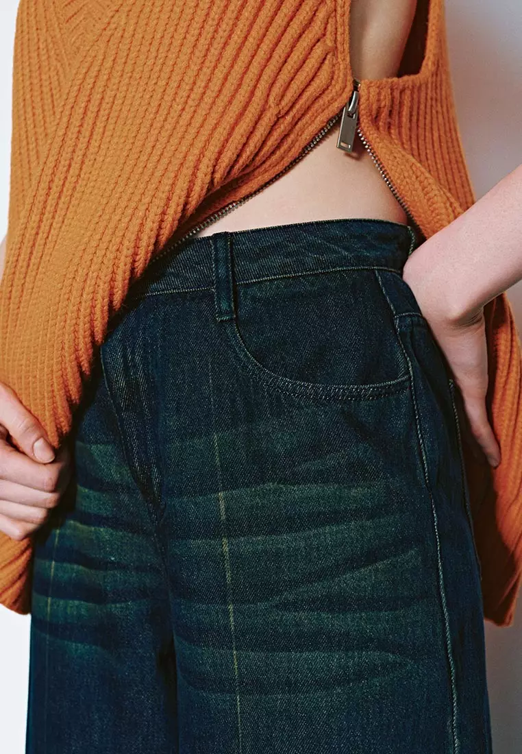 High Waist Wide Leg Baggy Denim Pants