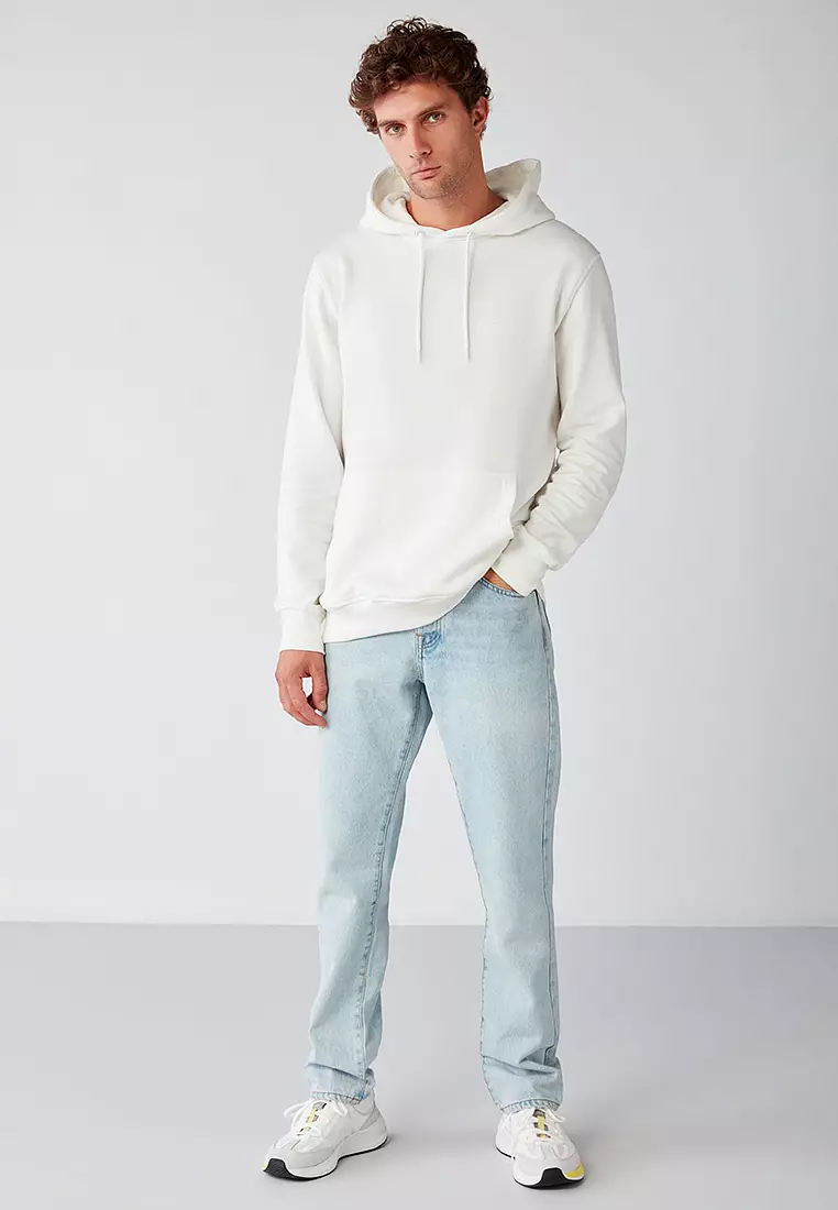 Jorge Soft Hooded Organic Cotton Kangaroo Pocket Regular Sweatshirt