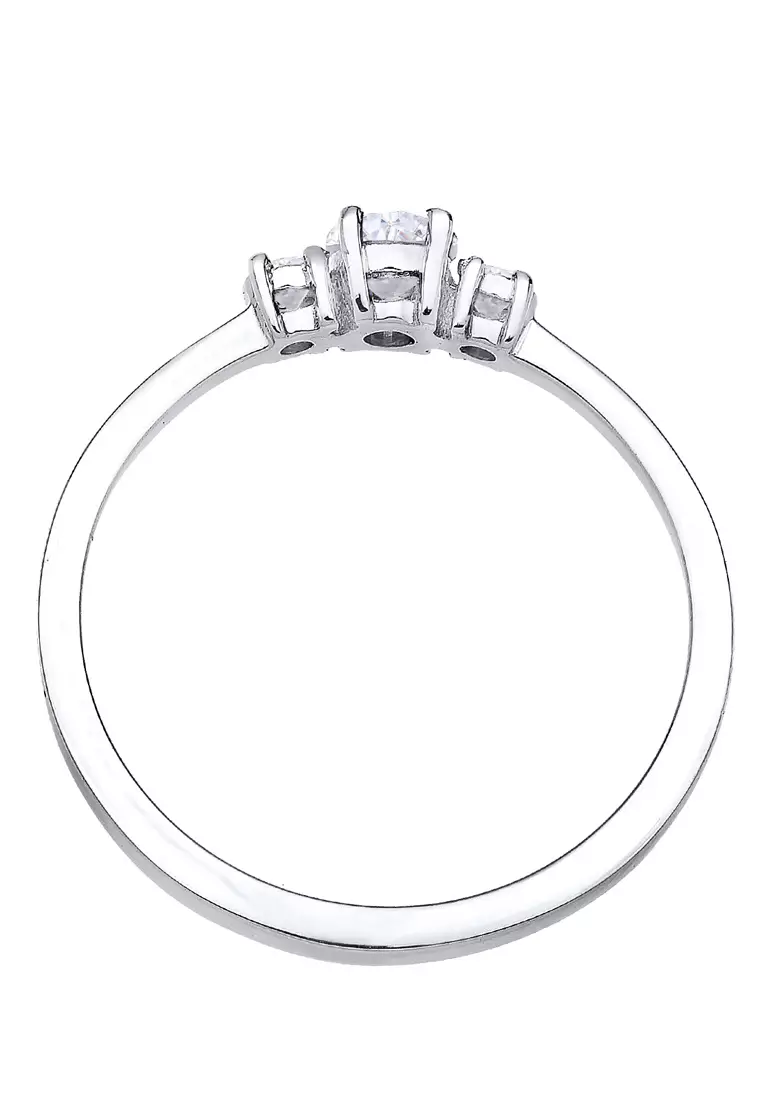 Cincin Perhiasan Perak 925 Wanita Zircon Engagement