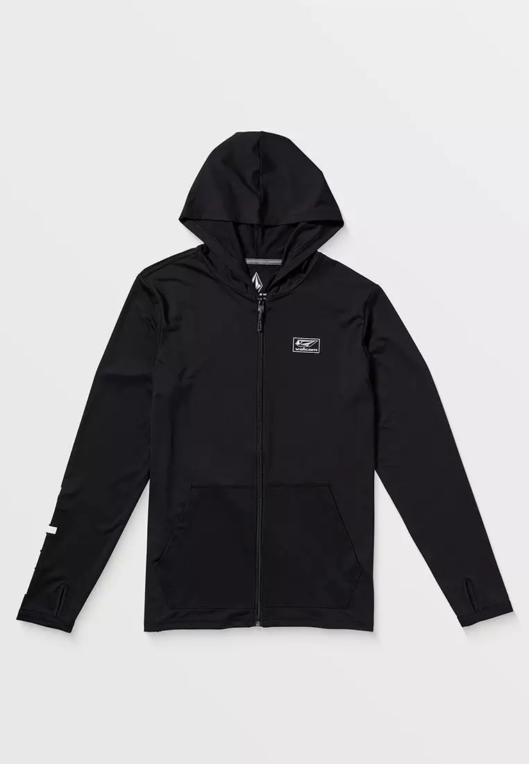 MTG MODSTONE LOOSE ZIP LONG SLEEVE RASHGUARD BLACK