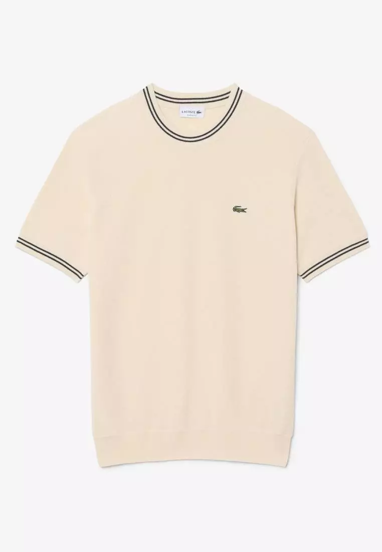 Classic Fit Stripe Detail Knit T-Shirt