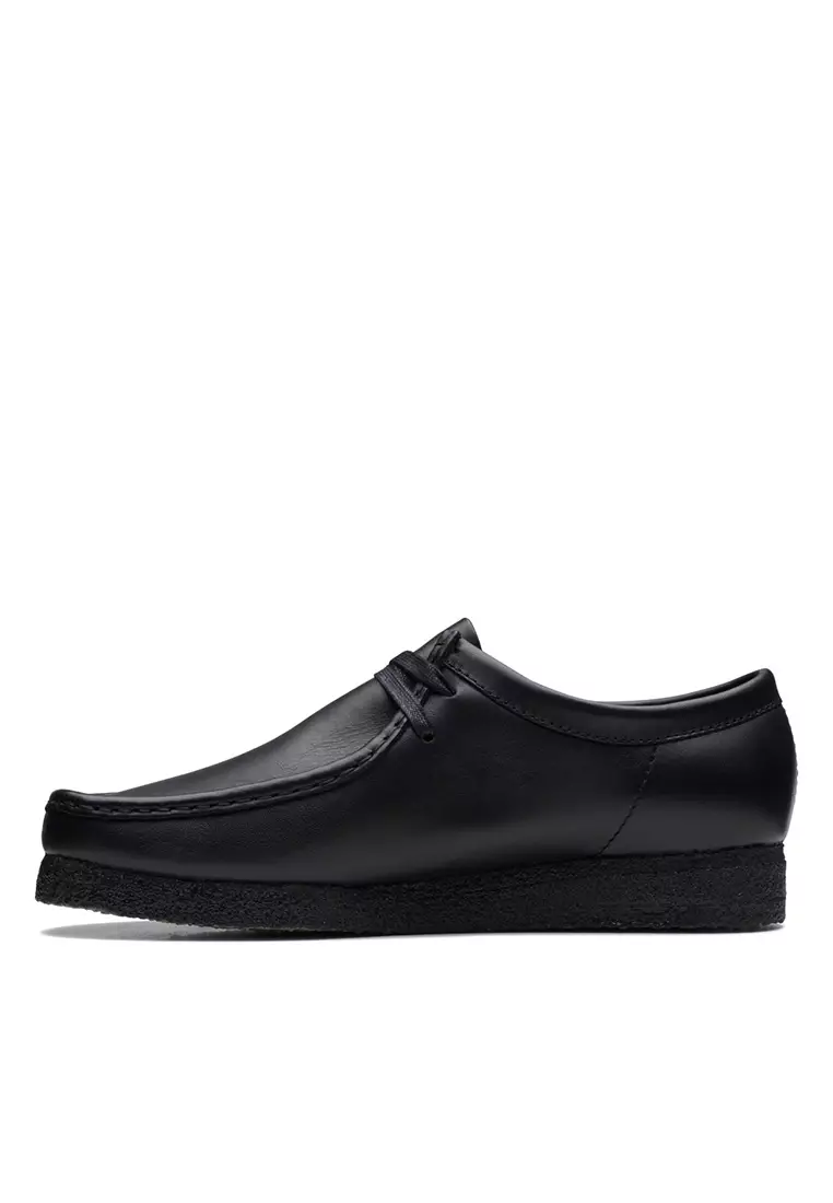 Buy CLARKS Mens Wallabee Shoes - Black Leather 2026 Online | ZALORA
