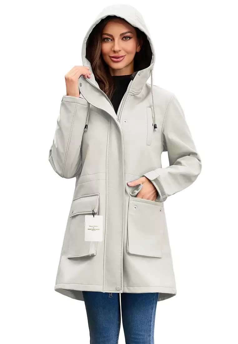Waterproof Hood Trench Coat AD-M25F598