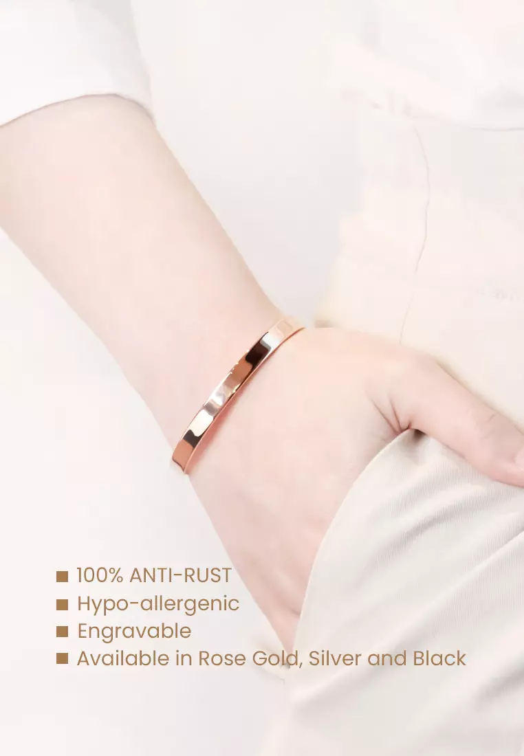 經典款鈦鋼手鐲（玫瑰金）