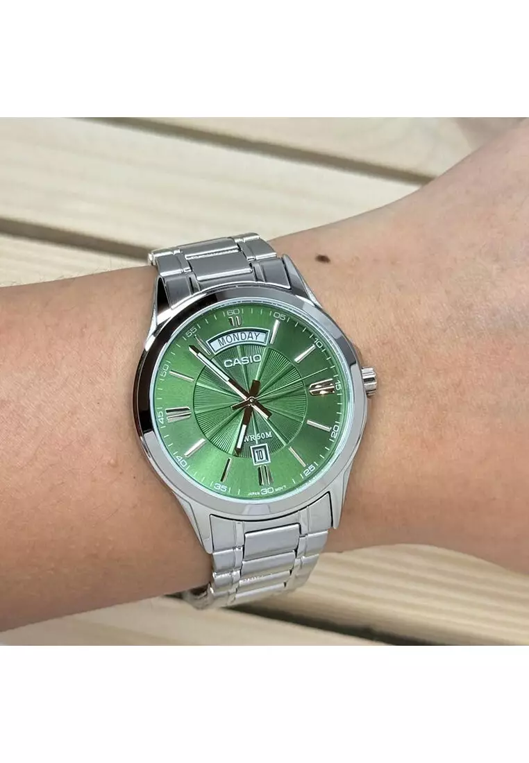 Buy Casio MTP-1381D-3A Men Analog Watch with Silver Stainless Steel Band  2025 Online | ZALORA