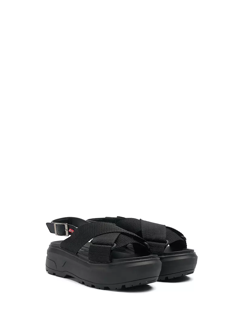 UNISEX CITY REBEL WEBBING CROSS-OVER SANDALS
