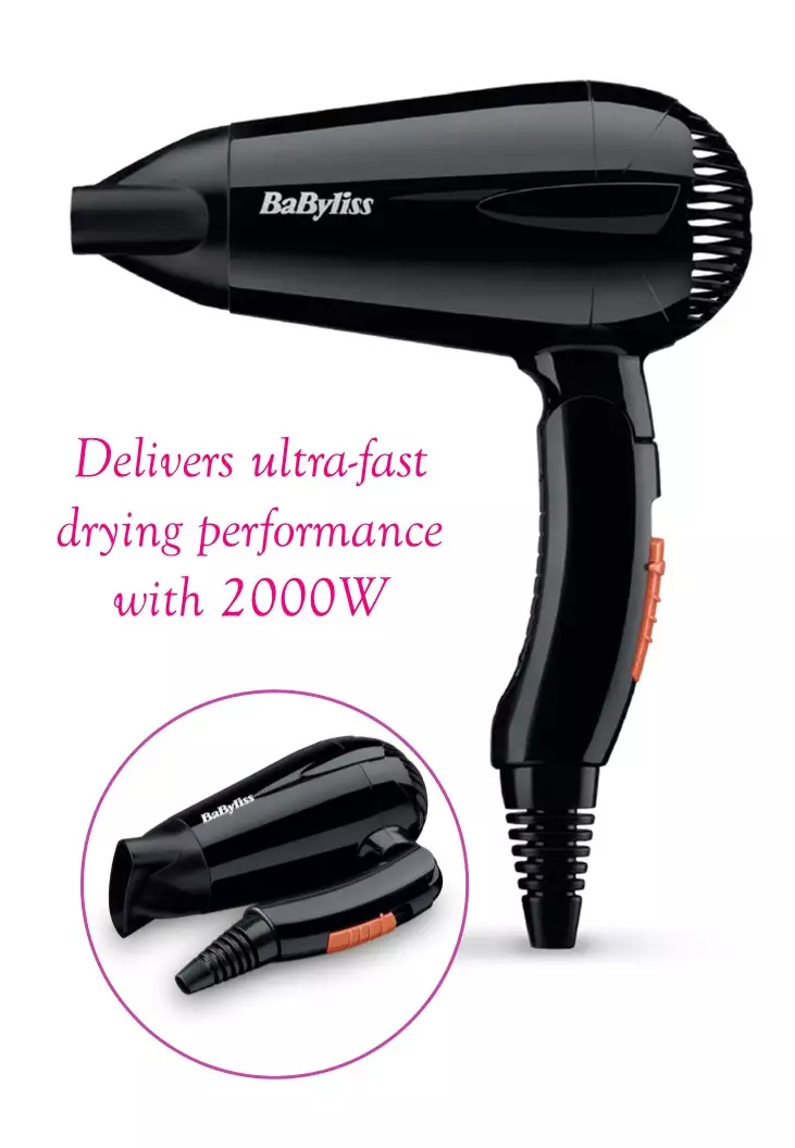 Babyliss 2000w travel hair dryer best sale