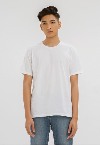 Jual Alowalo Alowalo Basic T Shirt Crew Neck Short Sleeve Men White Original Zalora Indonesia