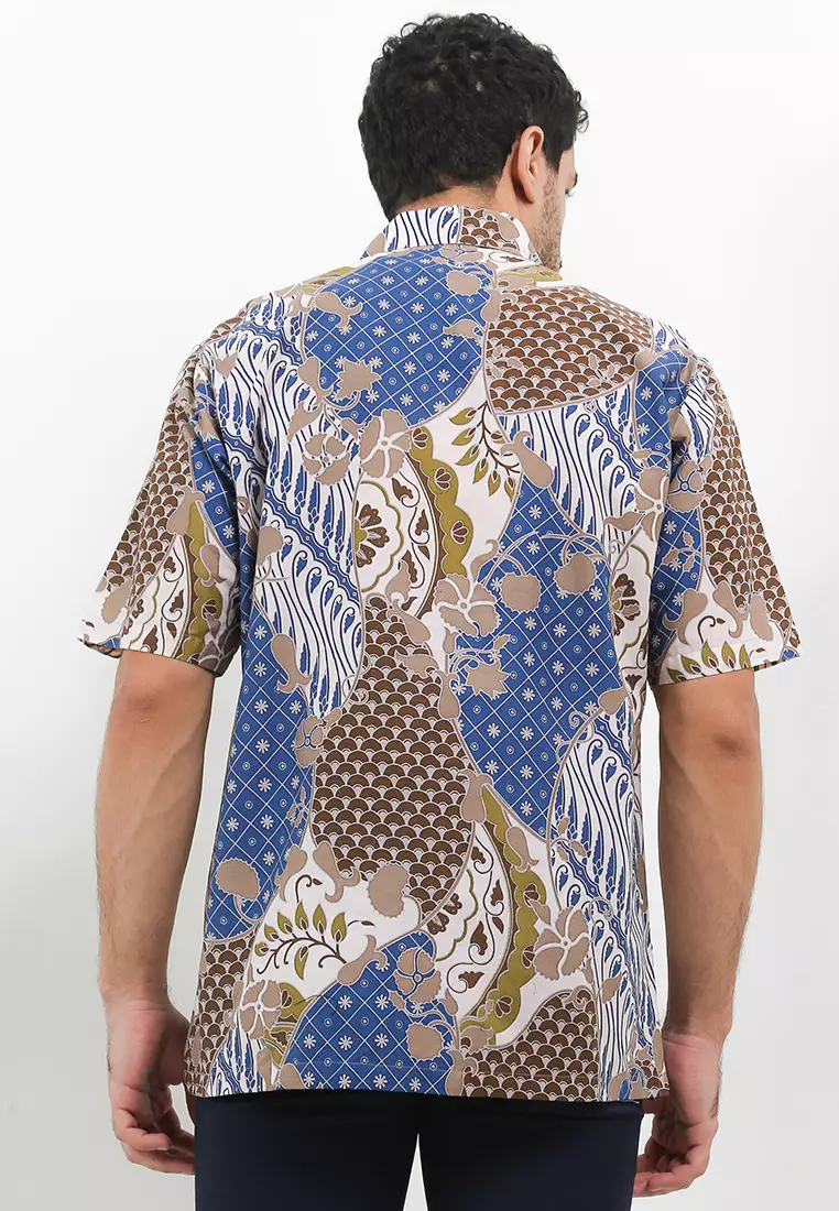 Kemeja Batik Lengan Pendek Motif Tambal Sriwedari