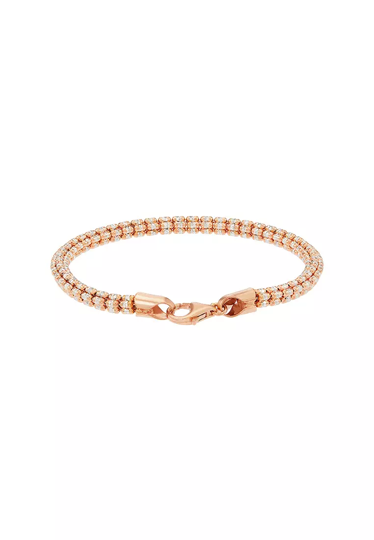 HABIB Oro Italia 916 Rose and White Gold Bracelet GW51991024(5RW)-BI (22K Gold)