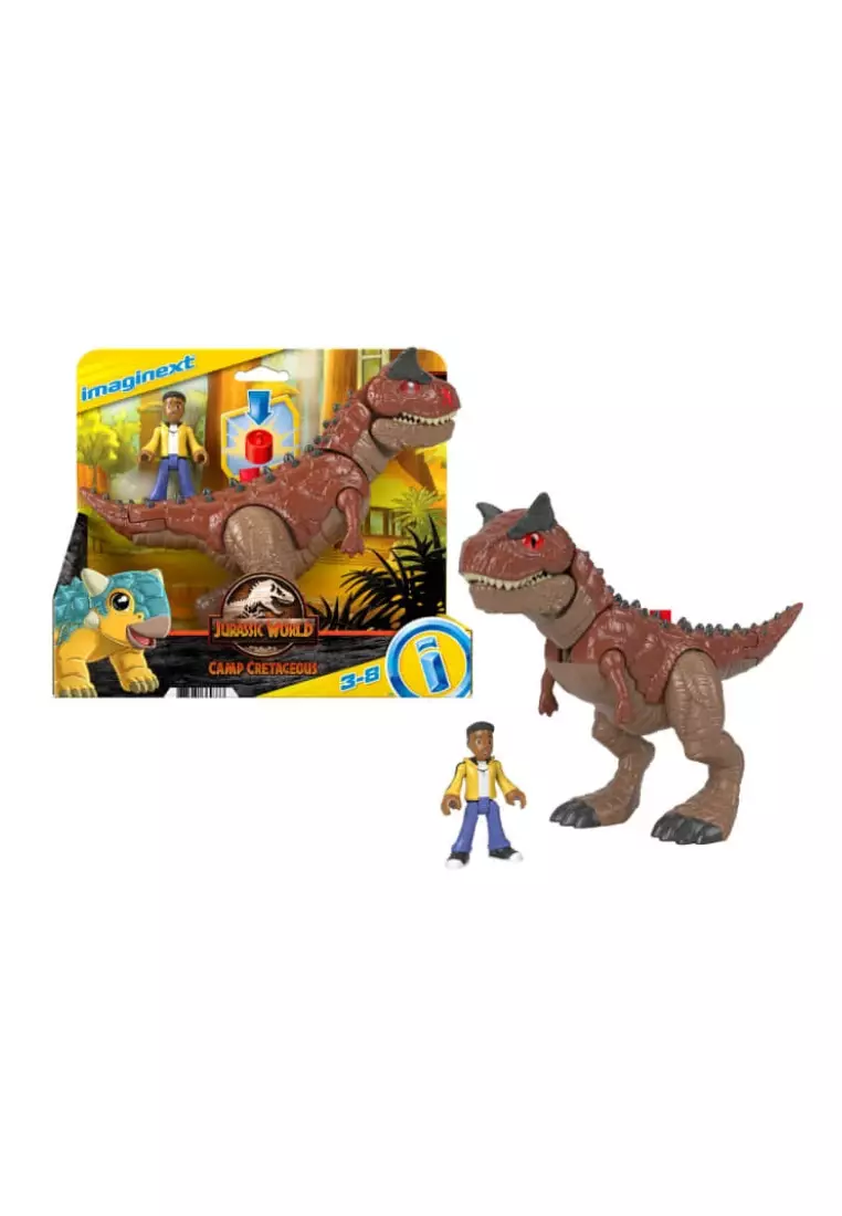 Fisher-price Imaginext Camp Cretaceous Carnotaurus And Darius Dinosaur Playset