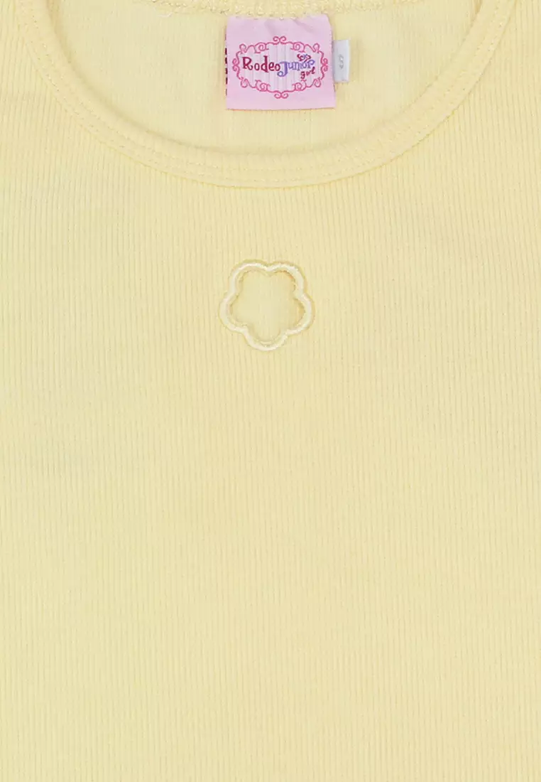 Crop Tshirt/ Kaos Crop Anak Perempuan Yellow/ Rodeo Junior Girl Summer Pastel