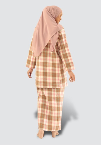 Buy MISSLILY SERI PLAID KLASIK KURONG from MISSLILY SHOP in Pink and Brown and Beige only 219