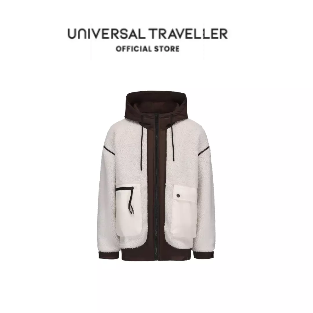 UNIVERSAL TRAVELLER PLUSH SHERPA HOODIE FLEECE JACKET FJ24168