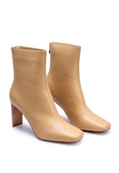 brown booties with heel