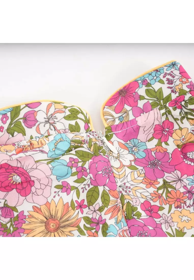 花紋嬰兒女童汉服唐装連衣裙0854