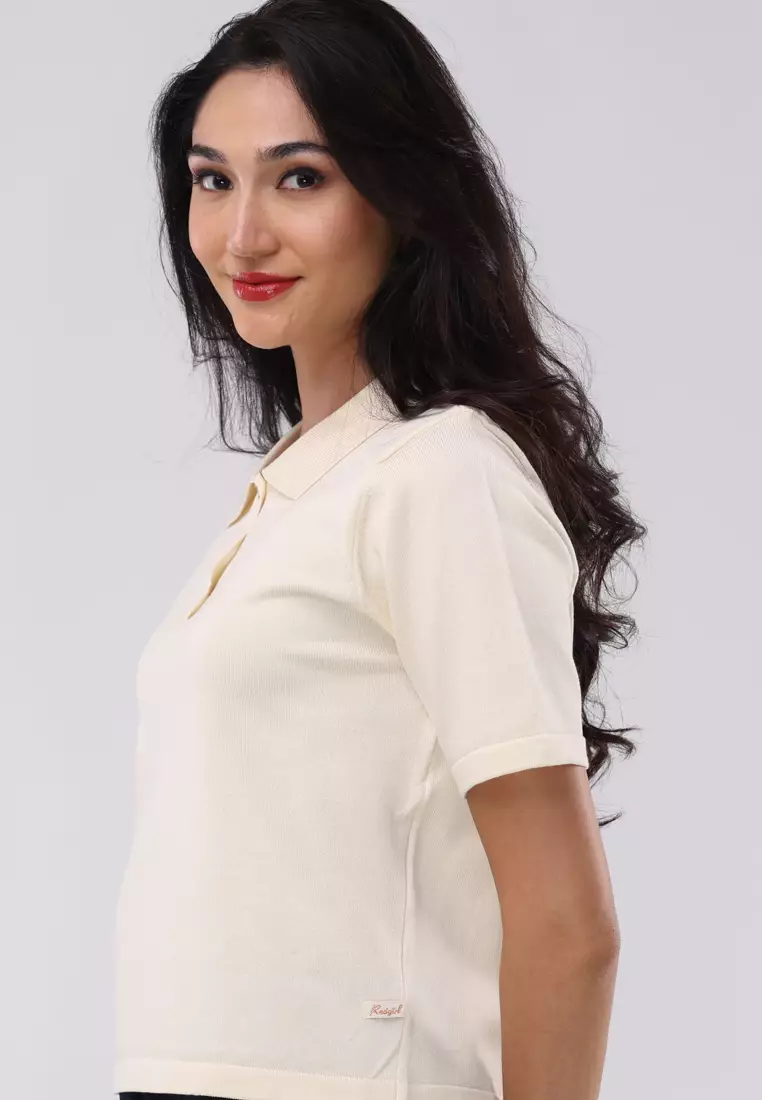 Knitted Short Sleeves Top