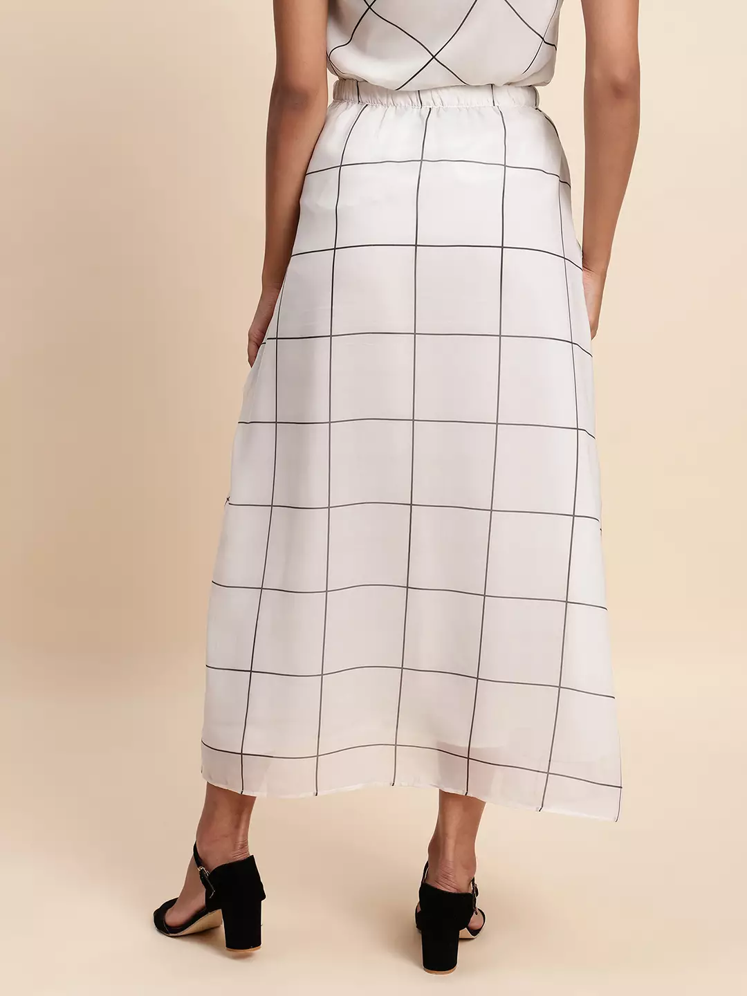 Chanira Julia Skirt-White Black