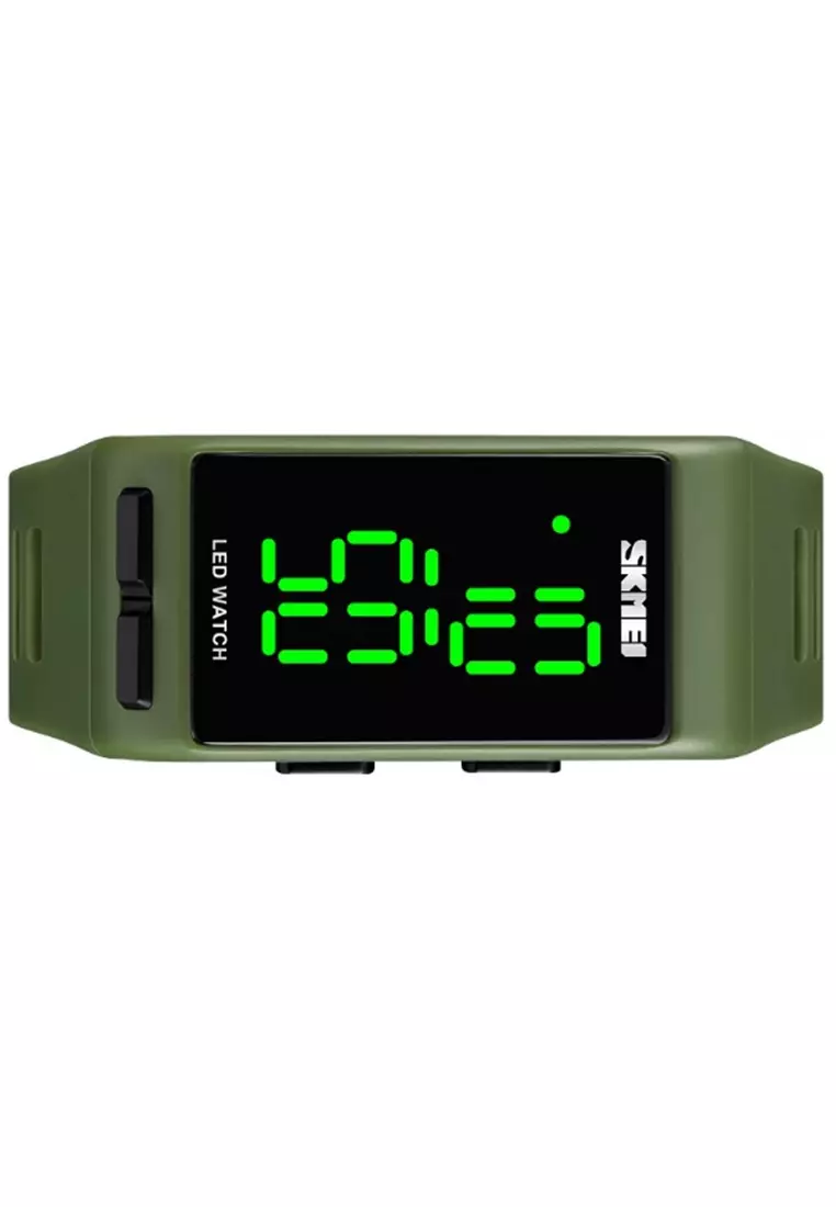 Jam Tangan Digital Wanita Sporty LED Waterproof 30m Strap Tali Material PU JU08 ORIGINAL