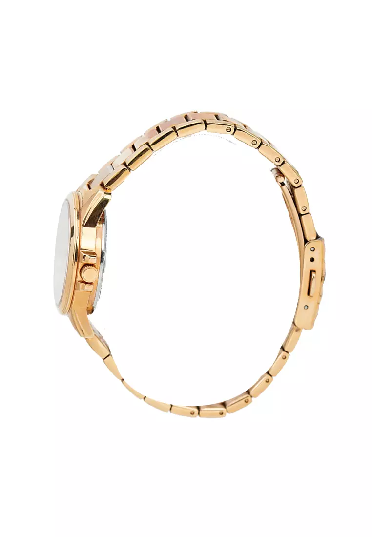 Jam Tangan Wanita Alba Original Garansi Resmi AH7S38 AH7S38X1 Strap Stainless Steel Rose Gold